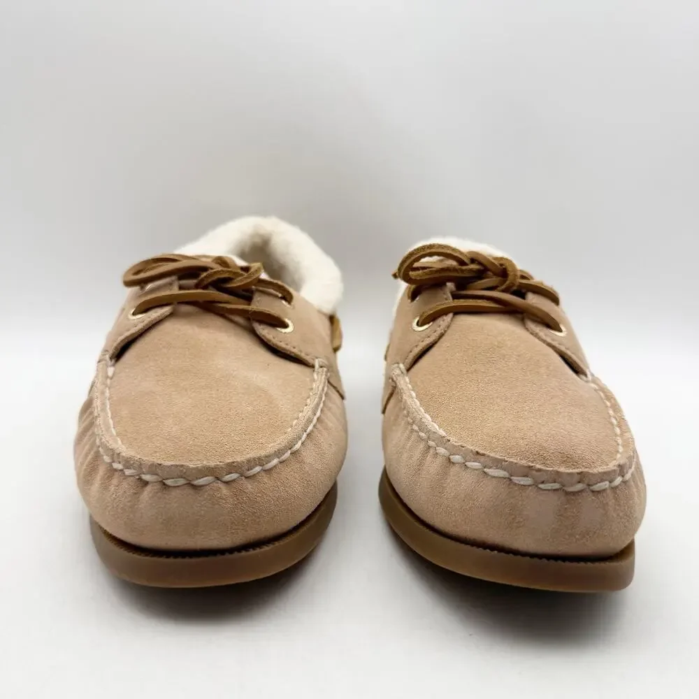 Sperry Womens Authentic Original 2 Eye Boat Shoes US 9 EU 40 Tan Suede NWOB